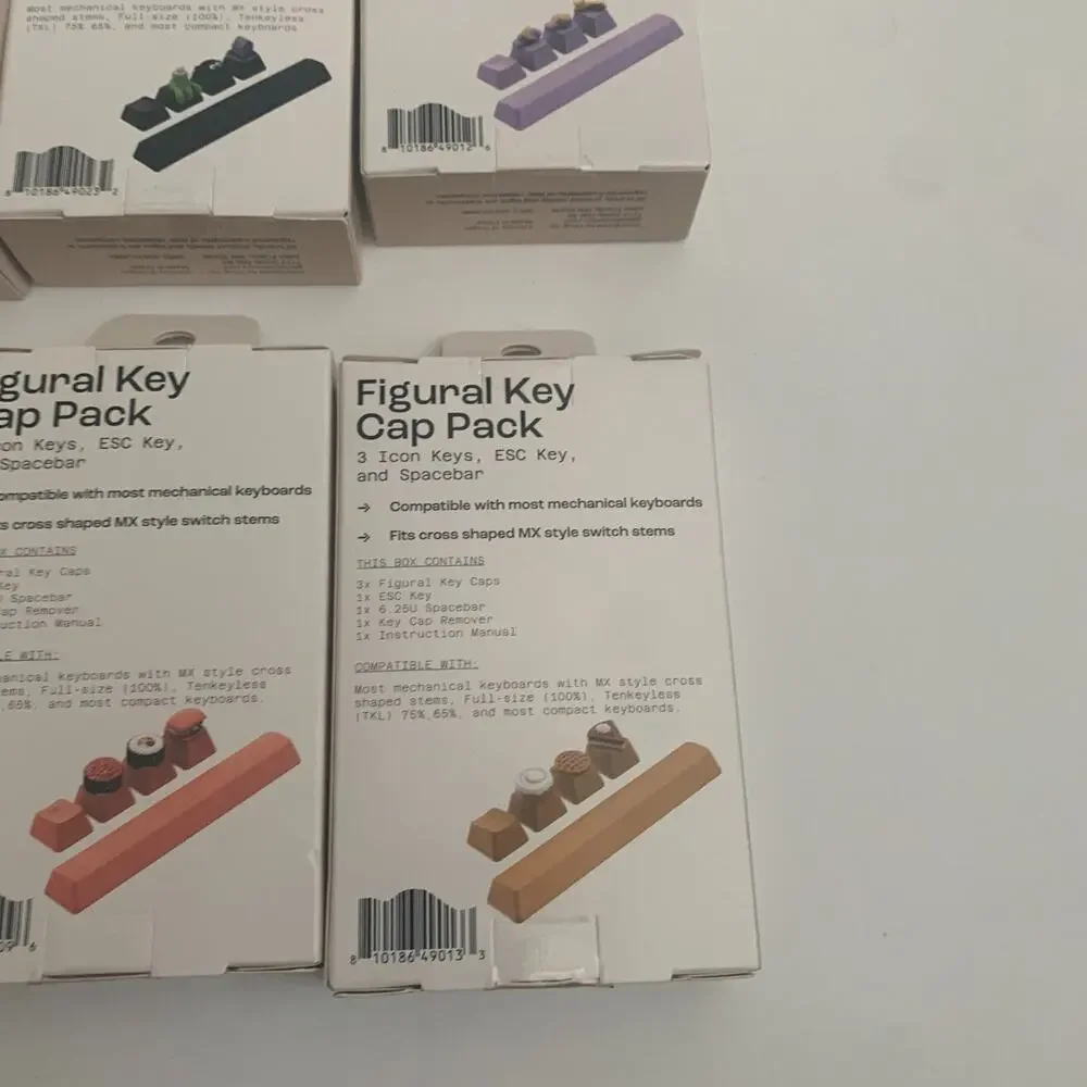 North Lot Of 6 Mechanical Keyboard Assoreted Caps Sets Figural key+ Arrow Accent